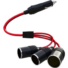 Aogo Araç Çakmaklık Çoklayıcı Splitter 1 Erkek 3 Dişi 12V-24V Yüksek Kaliteli Bakır Malzeme