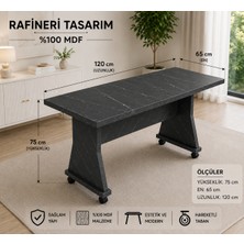 Rafineri Tasarım Stone Çok Amaçlı Masa Yemek Masası Mutfak Masası