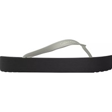 Calvin Klein Kadın Rahat Taban Deri Ck Desen Günlük Kullanım Siyah Terlik HW0HW03120-06Y