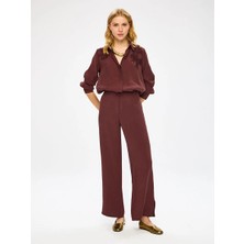 Faik Sönmez Arka Beli Lastikli Yanı Yırtmaçlı Modallı Wıdeleg Fit Pantolon W27PNT005