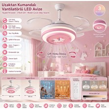 A Doğan Uzaktan Kumandalı Ledli Vantilatör Kız Çocuk Odası