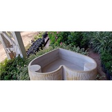 Empressco Kalp Beton Saksı I Lovee You (Gerçek Beton)
