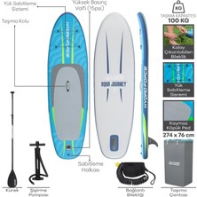 Bestway Hydroface Aqua Journey Şişme Kano Seti – Kürek, Pompa ve Taşıma Çantalı