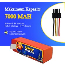 Ümit Maker Roborock S8 Pro Plus Robot Süpürge 7000 Mah 14.4V Batarya