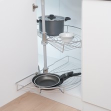 Huzur Mobilya Aksesuarları 1/2 Döner Sepet 740x410x650-700 mm Fonksiyonel Kullanım İçin