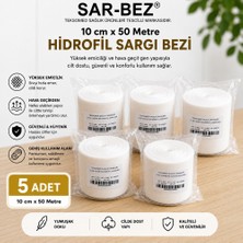 Teksomed Hidrofil Sargı Bezi 10CMX50METRE (5 Adet)