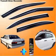 Friemats Renault 21 Concorde Mügen Cam Rüzgarlığı Abs Nikelaj Cam Rüzgarlığı Tüm Kasalar + Ebrayn Lastik Parlatıcı