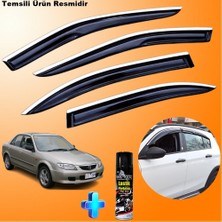 Friemats Mazda 323 Bj Mügen Cam Rüzgarlığı Abs Nikelaj Krom Cam Rüzgarlığı 1999-2003 + Ebrayn Lastik Parlatıcı