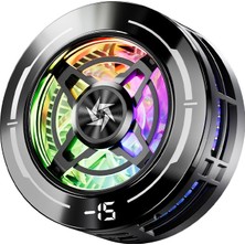 Hadron SL70 Manyetik Klipsli Telefon Soğutucu Fan Rgb Isı Göstergeli Siyah