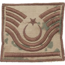 Çukurova Ütü Çöl Desenli Jandarma Astsubay Başçavuş Nakış 1 Çift Kamuflaj Rütbe