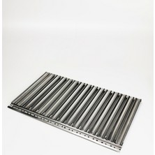 Mizan 31 x 60 cm Oluklu Krom Izgara 430 Kalite Metal Özellikli 1 Parça