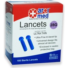 Artımed 28G Ultra İnce Lancet 100 Adet Medikal Ürünler İçin Yüksek Kalite