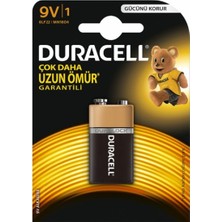 Duracell Alkalin 9 Volt Pil Tekli Paket 10'lu Set Yüksek Performanslı