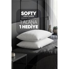 Pillow Market Softy Ortopedik Visco Yastık 2'li Set - Boyun Destekli Yıkanabilir Kılıf 60X40 cm