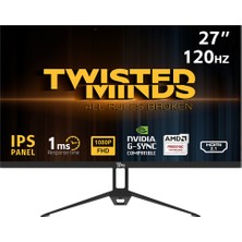 Twisted Minds TM27FHD120IPS 27 Inc  120Hz 1ms HDMI Dp Freesync G-Sync Fhd IPS Gaming Monitör