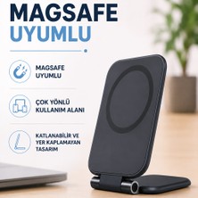 CoverZone Manyetik Araç Içi Telefon Tutucu Katlanabilir Telefon Standı Magsafe Uyumlu Çift Taraflı Manyetik Yapı 3m Yapışkanlı Dashboard Monitör ve Masa Kullanımı Için | Ms-55