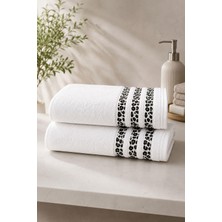 Elif Mira 2'li Banyo Havlusu Seti %100 Pamuk Leopar Collection 70X140 cm