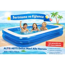 Altis A875  Delux jumbo Aile Havuzu 305 x 1 83 x 50cm Mavi