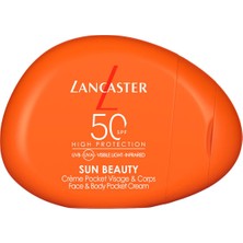 Lancaster Sun Beauty Face & Body Pocket Cream SPF50 30 Ml - Çanta Boy Yüz ve Vücut Güneş Kremi