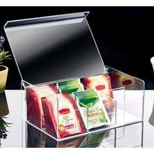 Bestofhome 6 Bölmeli Kapaklı Çay Kutusu Poşet Bitki Çayı Saklama Kabı Şık Tasarım