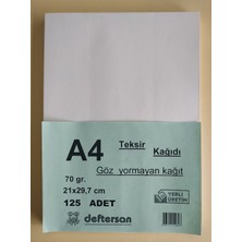 Deftersan A4 Teksir Kağıdı 125 Adet 21x29,7 cm Göz Yormayan Krem Renkli 70 gr