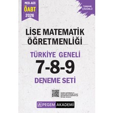 Pegem Akademi Yayıncılık 2026 MEB AGS ÖABT Lise Matematik Öğretmenliği Tamamı Çözümlü Türk