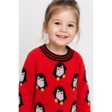 Baby Hola Penguen Desenli Kız Çocuk Kazak 23212