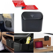 Tak Kolay Küllük Portatif Geçmeli Çöp Kutusu 14X6,5X15,5 Siyah
