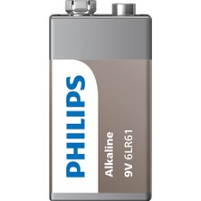 Philips Alkalin 9V Pil - 6LR61A1B/10 - Tekli Paket