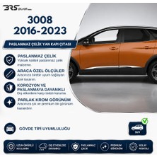 Servet Dizayn Oto Peugeot 3008 Uyumlu 2016-2023 Krom Yan Kapı Çıtası 4 Parça Paslanmaz Çelik