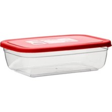 Asude ASD035 Maya Dikdörtgen Saklama Kabı Kırmızı 1500ML