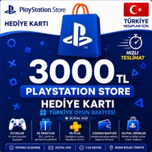 Sony Playstation Store 3000 TL Hediye Kartı | Türkiye Dijital Kod | Hızlı Teslimat