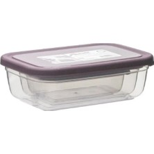 Asude ASD019 Renkli Maya Dikdörtgen 4lü Saklama Kabı Seti 500-900-1500-2400ML Kırmızı