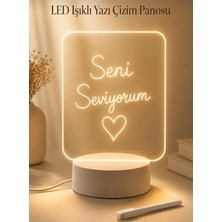 Işıklı Yazı Panosu Dekoratif Kişiselleştirilebilir, Ledli Masa Üstü Gece Lambası