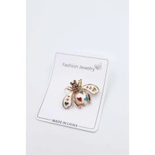 Öfi Arı Broş - Beyaz