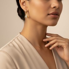 Stil Incisi/xupıng Jewelry Yaprak Sallantılı Zirkon Taşlı Küpe