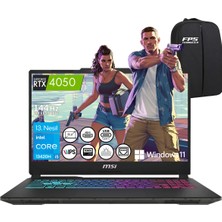 MSI Msı Cyborg 15 A13VE-1478XTR I5-13420H RTX4050 64GB Ram 2tb SSD 15.6" Fhd IPS 144Hz W11 Taşınabilir Bilgisayar