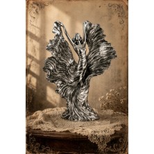 Gold Wind Dancer Dekoratif Kadın Heykeli Modern Salon Ofis ve Masa Üstü Dekoru