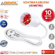 Asel Topraklı Uzatma Kablosu 10 Metre