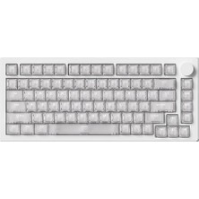 Akko Monsgeek M1 V5 He White Transparent Astroaim Manyetik Switch 8k Hz Hall Effect Hotswap Rgb Kablosuz Ingilizce Gaming Klavye