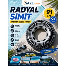 Premini Radyal Simit 91 cm Şişme Deniz ve Havuz Eğlence Simidi, Çocuk ve Gençler Için