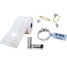 Belirtilmemiş Usb Kuyumcu Barkod Etiketi 10 x 72 mm - 1.250 Adet Rulo Yüksek Yapışkanlık Özellikli