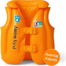 Premini Çocuk Şişme Yüzme Yeleği, L Beden, Deniz ve Havuz Için, 12-25 kg