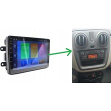 Navio Dacia Sandero Android Gps Carplay 8+256 GB Kamera + Çerçeve (2013-2017) (Yazılımsal) Pro Series NV-1234