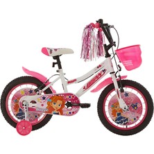 Bisan Maggıe Kız Çocuk Bisikleti 26CM V 16 Jant Beyaz Pembe