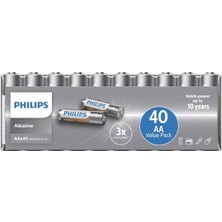 Philips Alkalin Aa Kalem Pil 1.5V - LR6A40F/10 - 40'lı Paket