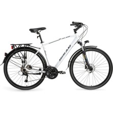 Bisan Trx 8500 Cıty Erkek Şehir Bisikleti 46CM Hd 28 Jant 27 Vites Mat Beyaz Lacivert