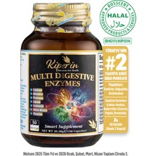 Kiperin Multi Digestive Enzymes 60 Kapsül Türkiye Menşeli Sindirim ve Şişkinlik Destekleyici