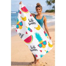 Vevien Home Summer Fruity Dijital Baskılı 75 x 150 cm Plaj Havlusu