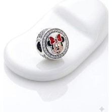 Celikchi Kadın Minnie Mouse Karakterli Gümüş Charm